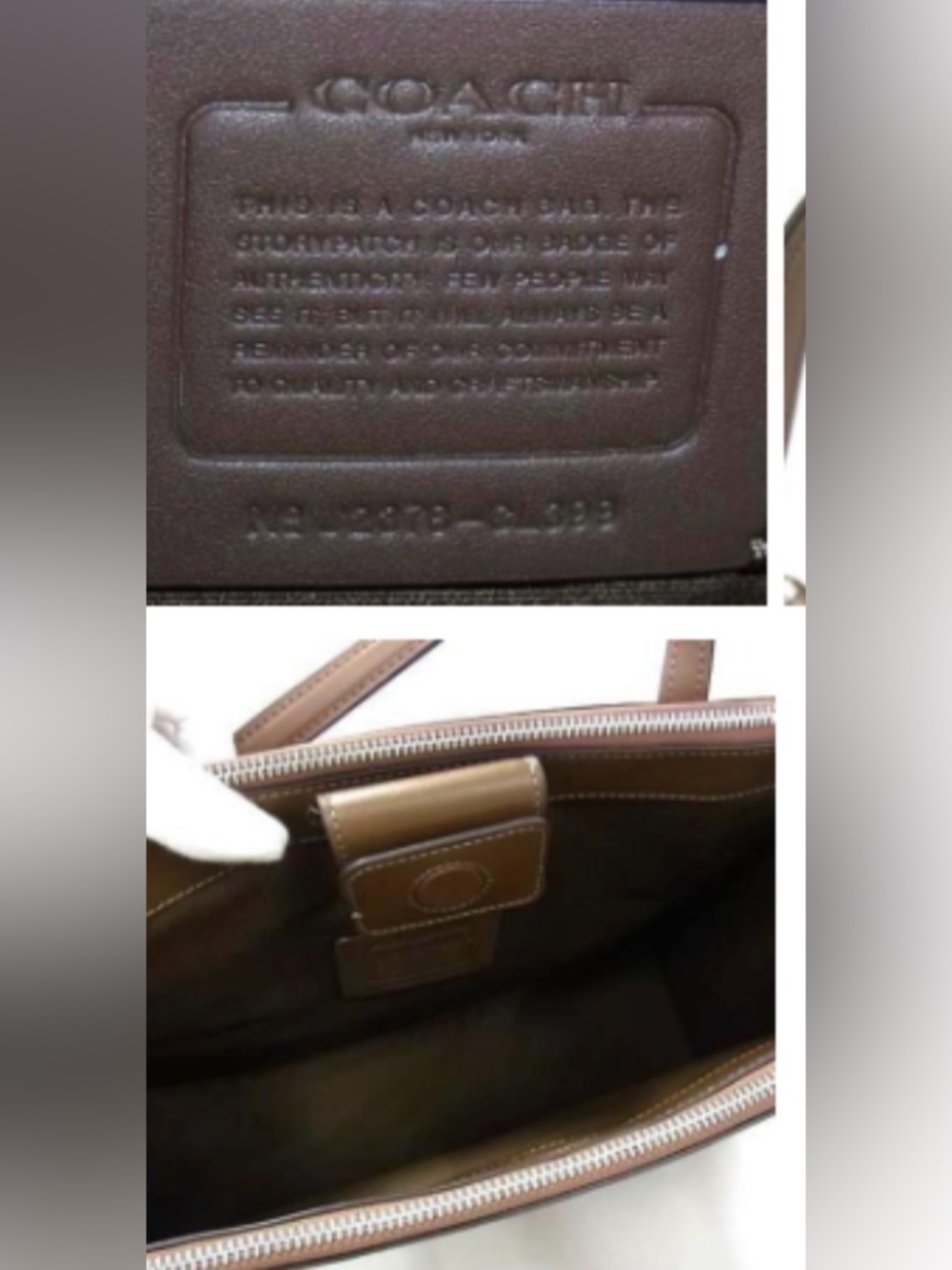 Coach NINA Signature Tote Bag In Brown Leather. CL399 EUC - Picture 8 of 10